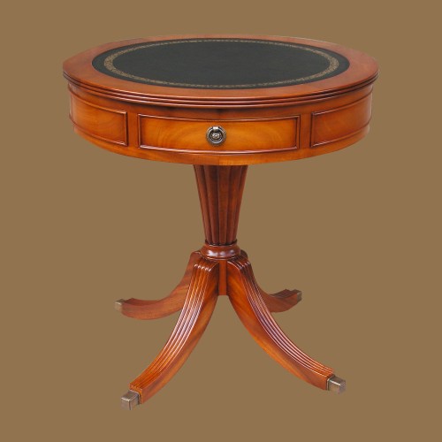 Кофейный столик Round Drum Table With Leather